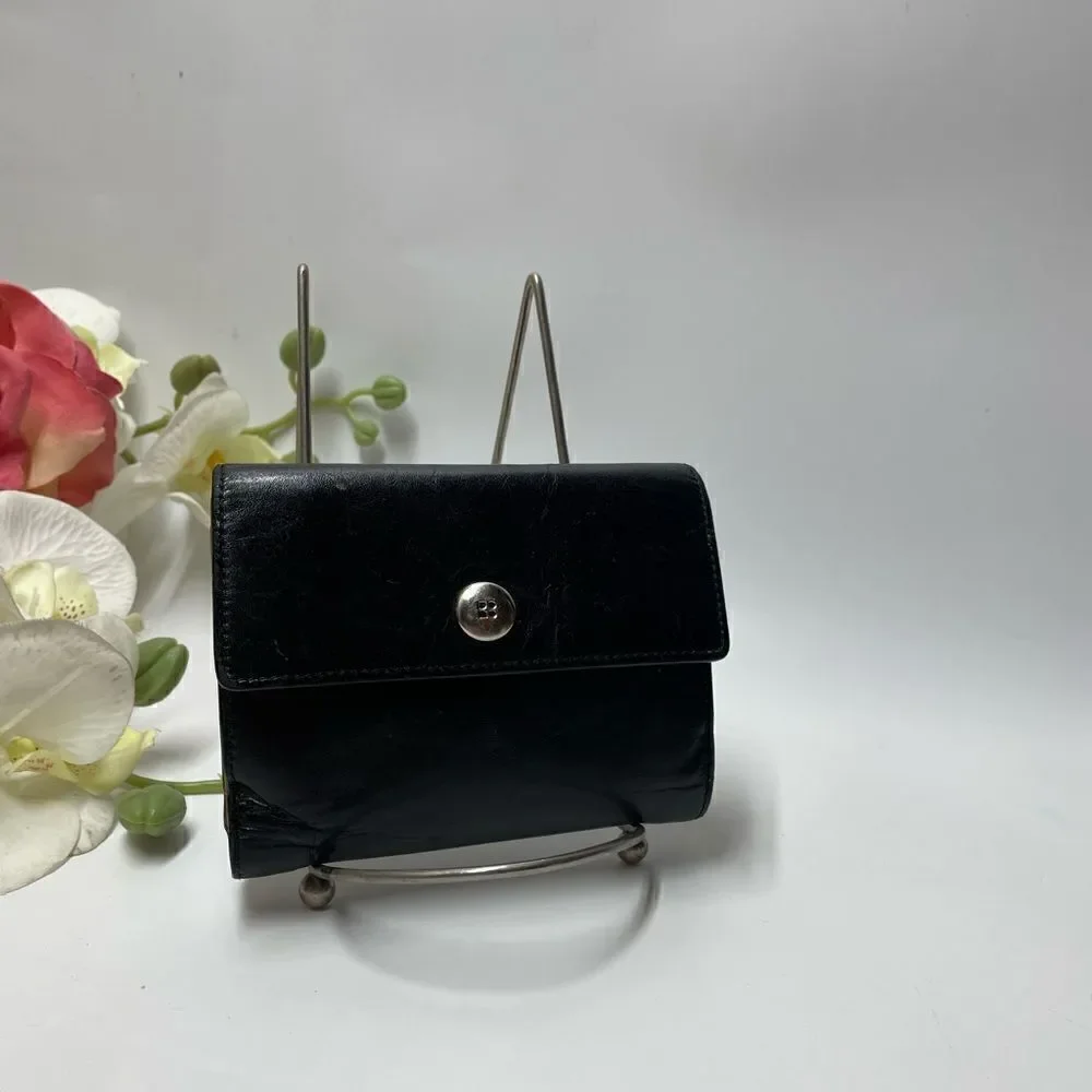 Vintage Kate Spade Leather Compact Wallet Black